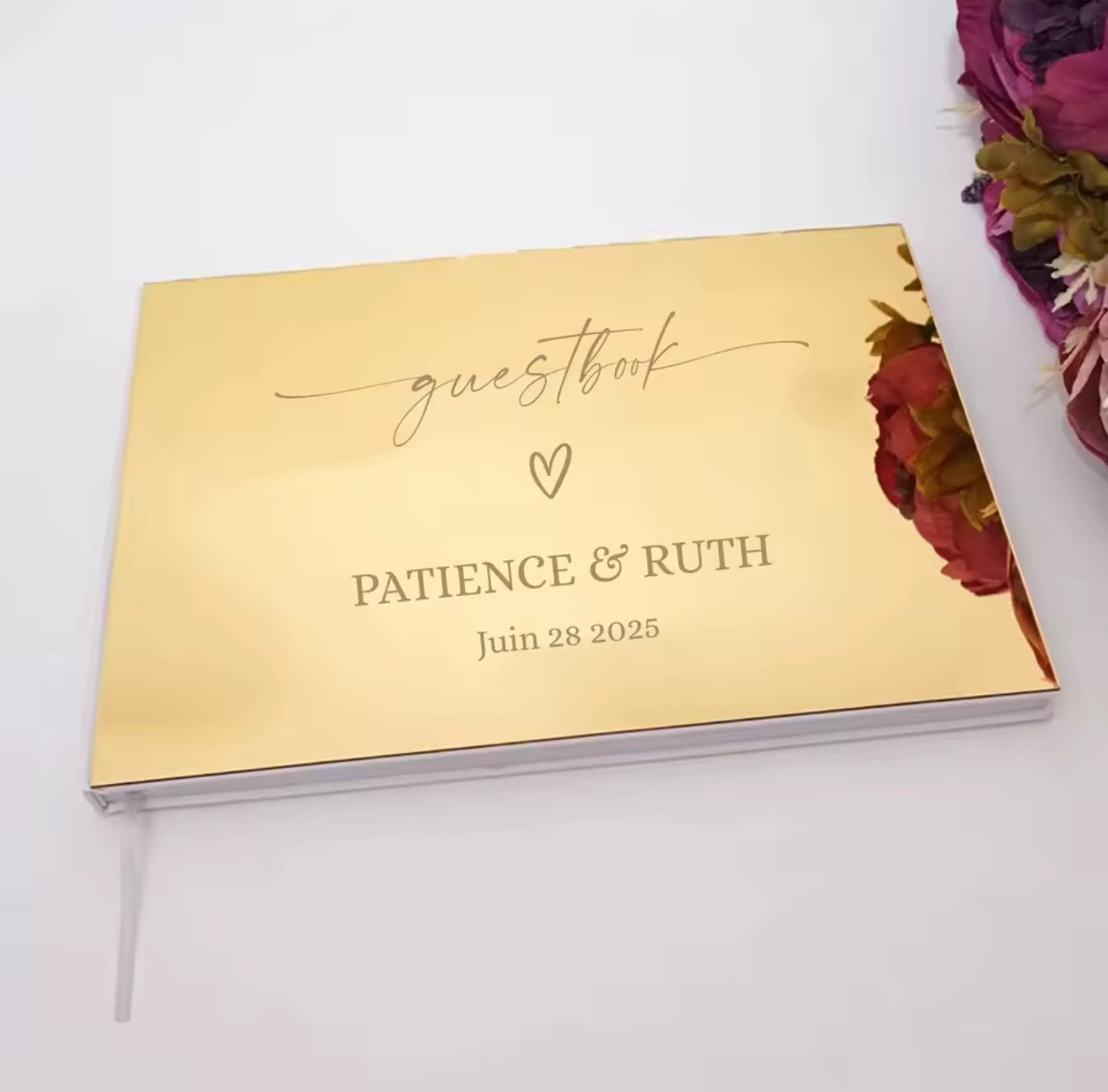 Mirror wedding guest book