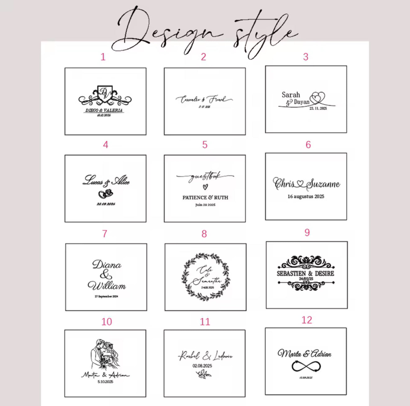 Mirror wedding guest book