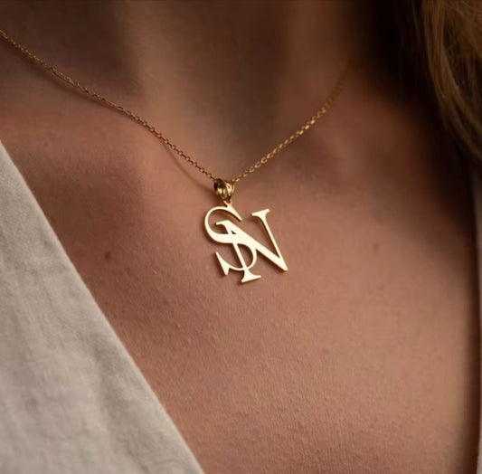 Double initial Necklace