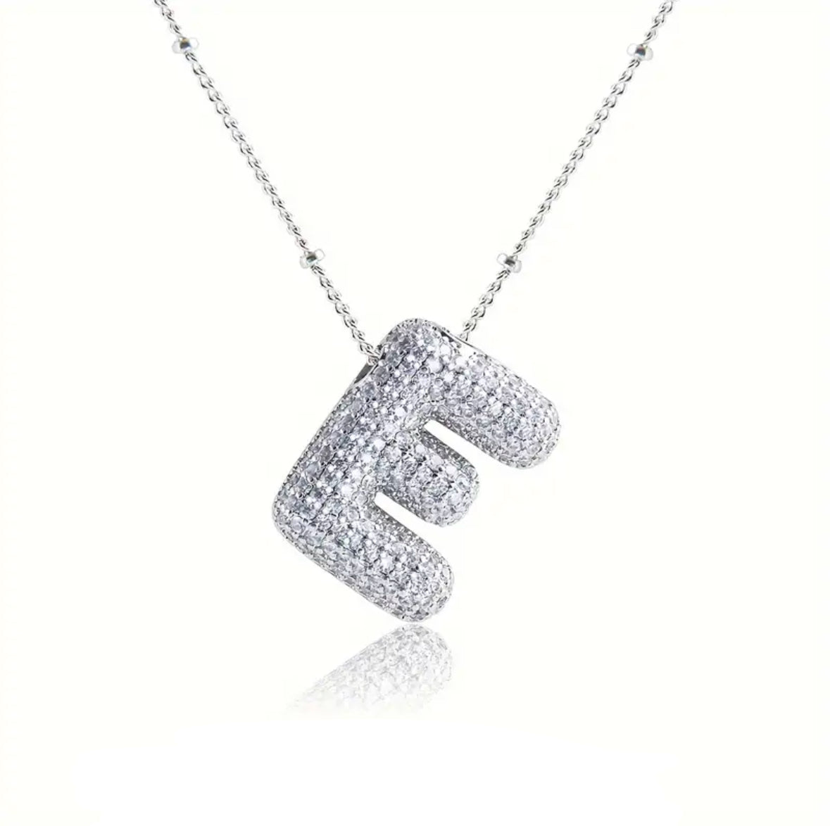 Dazzle Bubble initial necklace