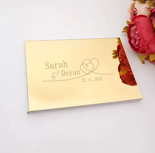 Mirror wedding guest book