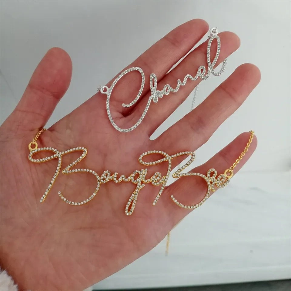 Cursive name necklace